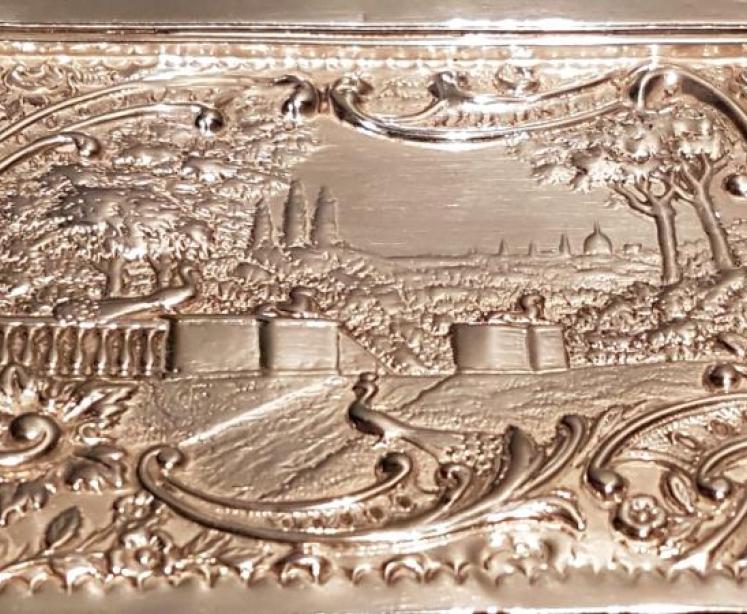 Superb Victorian Cast Silver Playing Card Case - Image 3
