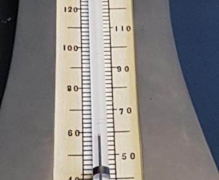  Edwardian Solid Silver Desk Top Thermometer - Image 4