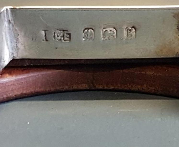  Edwardian Solid Silver Desk Top Thermometer - Image 5