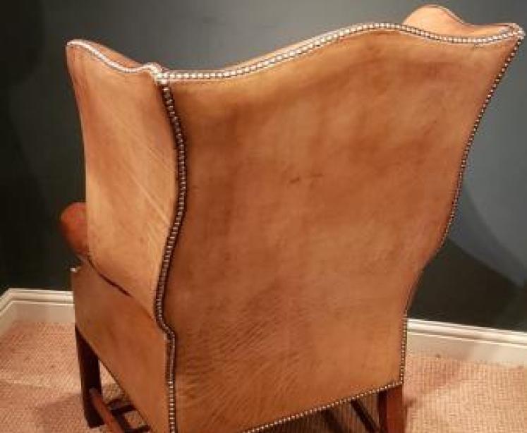 Superb Pair of Antique Wing Back Arm Chairs - Image 2