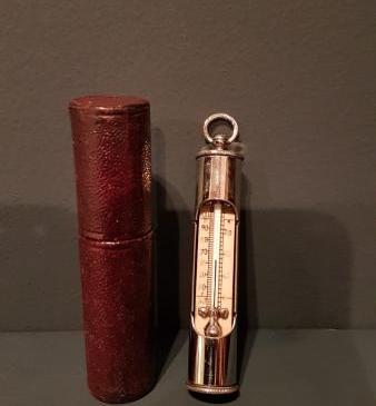 Late Victorian Portable Thermometer and Case