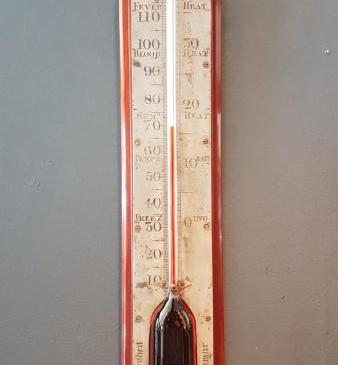Large Mid 19th Century Dublin Wall Mounted Thermometer 