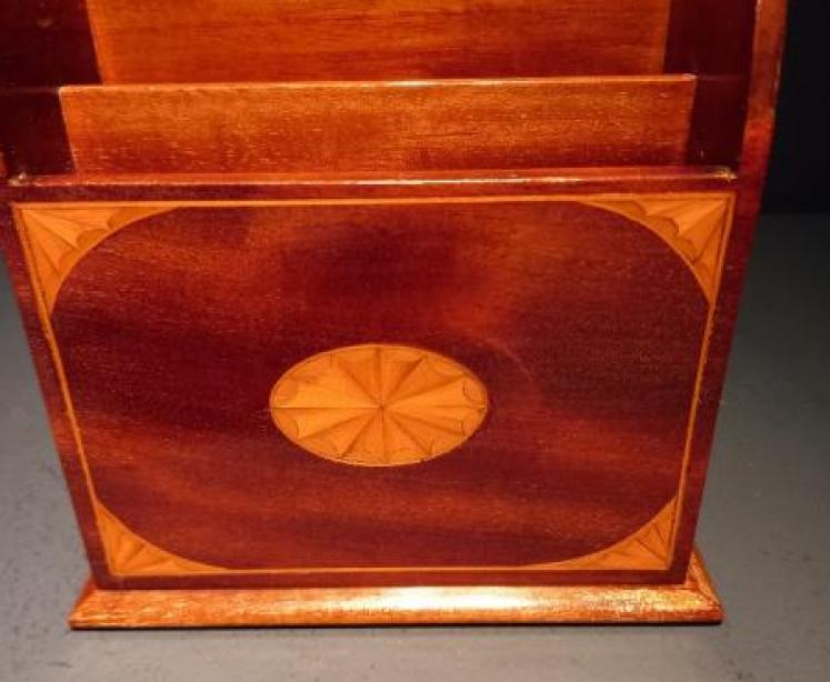 Antique Sheraton Inlaid Letter Rack - Image 2
