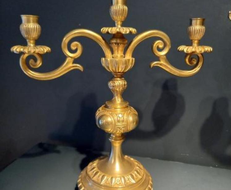 Superb Pair of Mid Victorian Gilded Candelabra - Image 2