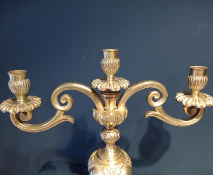 Superb Pair of Mid Victorian Gilded Candelabra - Image 4