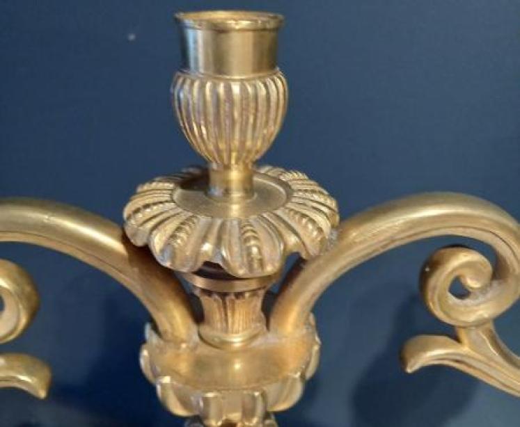 Superb Pair of Mid Victorian Gilded Candelabra - Image 5