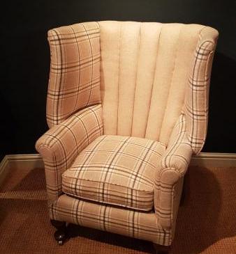 Superb Victorian Fluted Back Wing Arm Chair