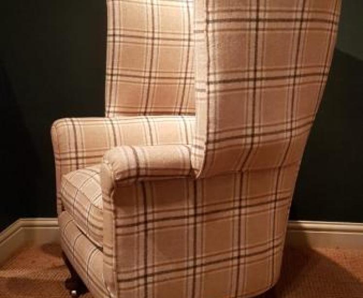 Superb Victorian Fluted Back Wing Arm Chair - Image 3