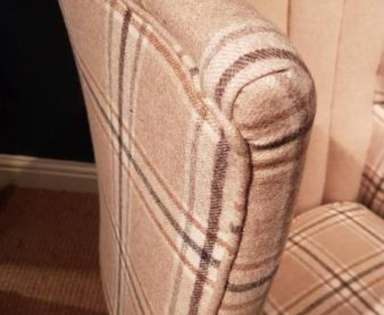 Superb Victorian Fluted Back Wing Arm Chair - Image 4