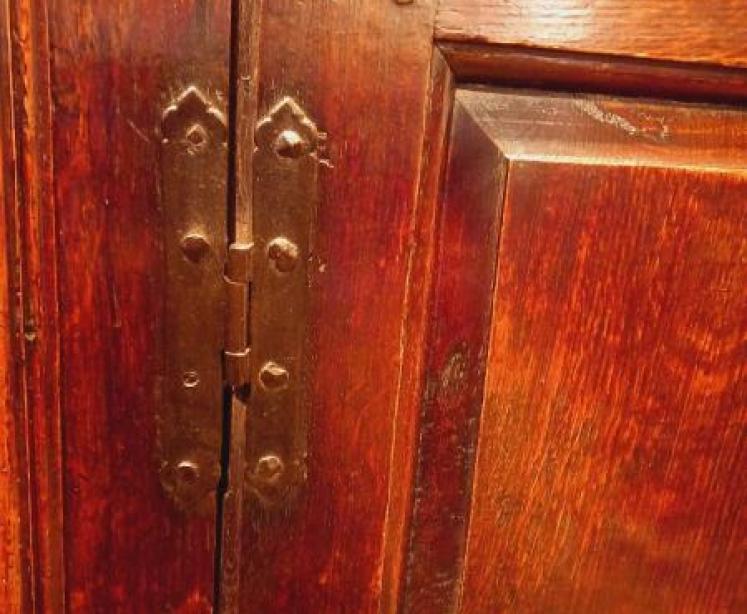 Early Period Oak Panelled Floor Standing Cupboard - Image 3