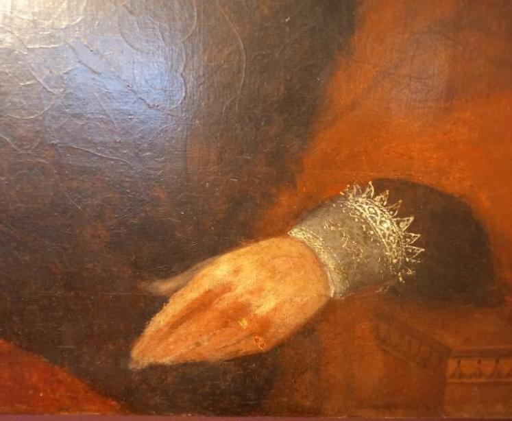 Antique Early Victorian Oil on Canvas Portrait of a Lady - Image 4