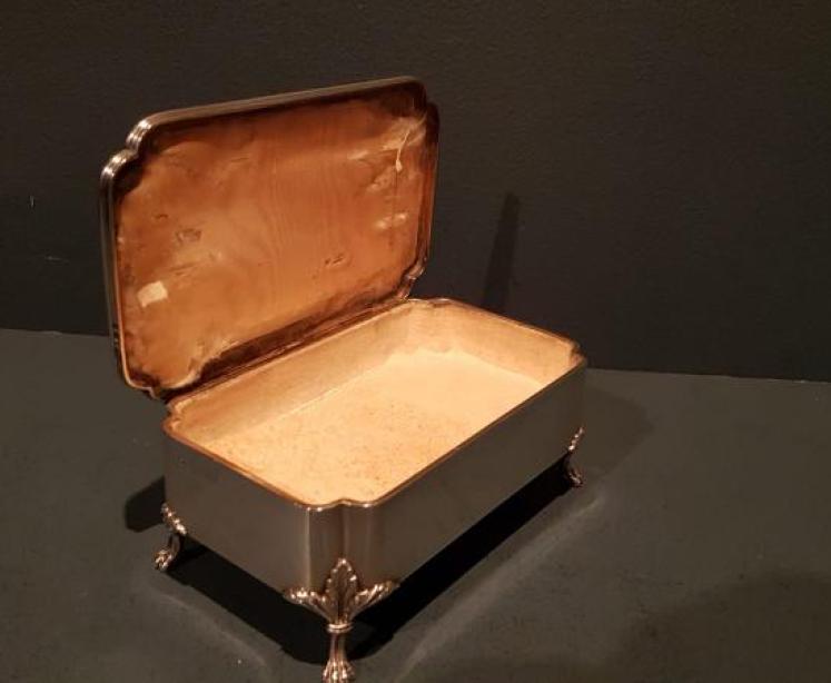 Large George V Silver and Enamel Jewel Box - Image 5