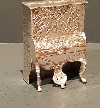 Victorian Silver Piano Vesta Case