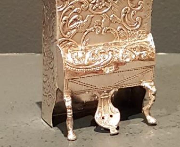 Victorian Silver Piano Vesta Case - Image 1