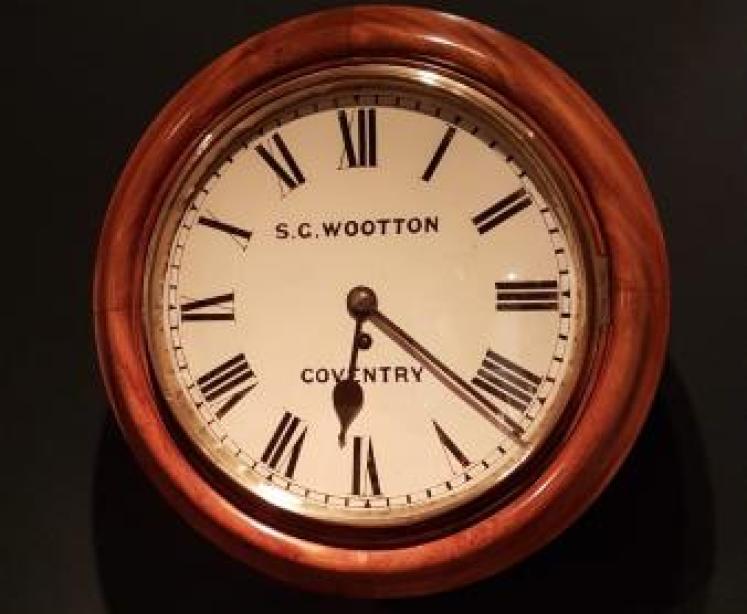 Late Victorian Walnut Cased Fusse Dial Clock - Image 1