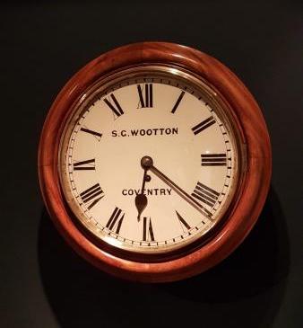 Late Victorian Walnut Cased Fusse Dial Clock