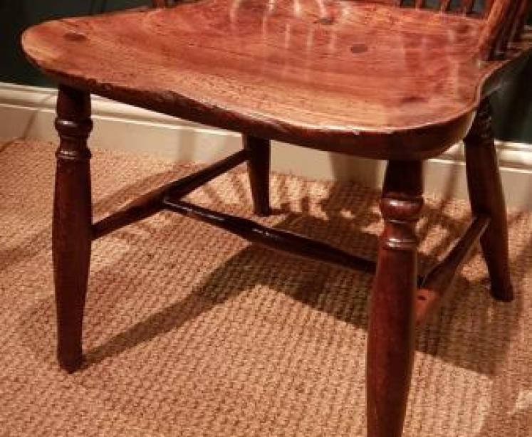 Antique Ash and Elm Windsor Chair - Image 2