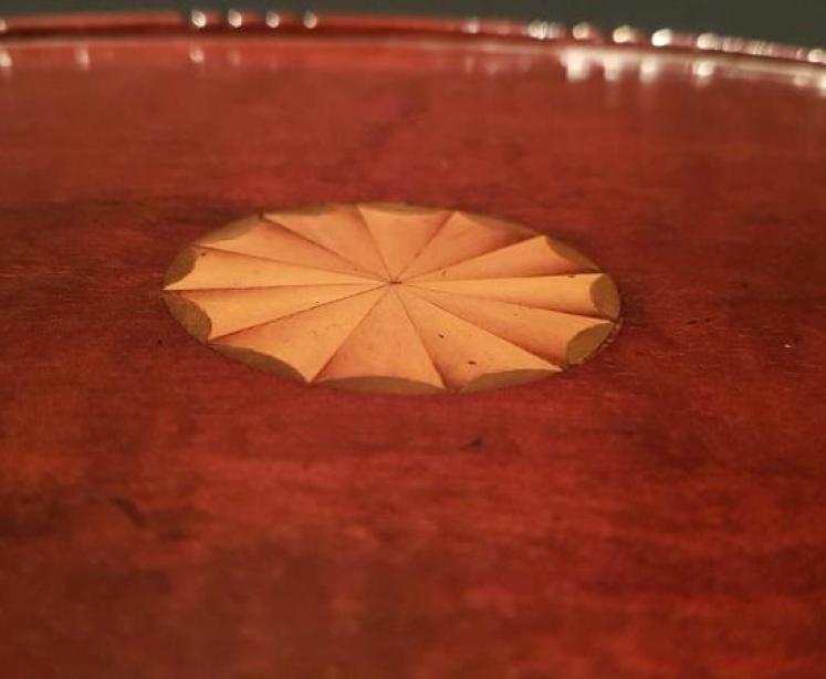 Superior Quality Edwardian Inlaid Mahogany Wine Table - Image 3