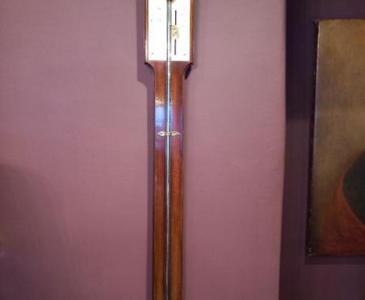 George III Style Mahogany Stick Barometer - Image 1