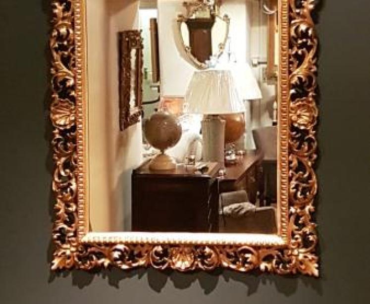 Victorian Timber Gilt Florentine Mirror - Image 1