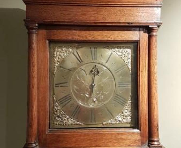 George II Period Oak Cottage Longcase Clock - Image 1