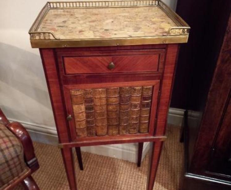 Antique Walnut Inlaid Lamp Table - Image 1