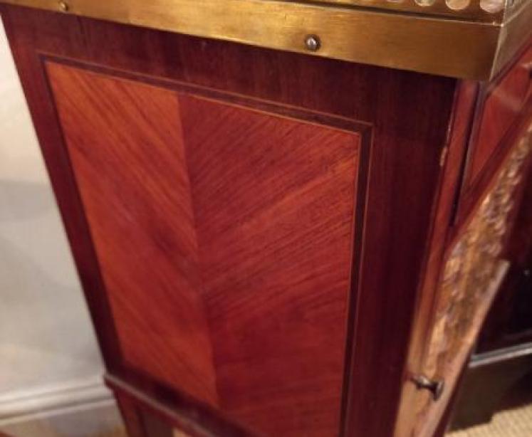 Antique Walnut Inlaid Lamp Table - Image 5