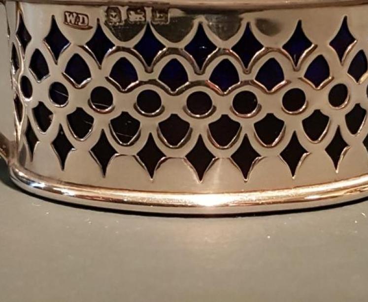 George V Period Silver 3 Piece Cruet Set - Image 4