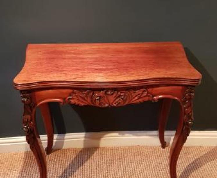 Fine Quality Victorian Mahogany Gaming Table - Image 1