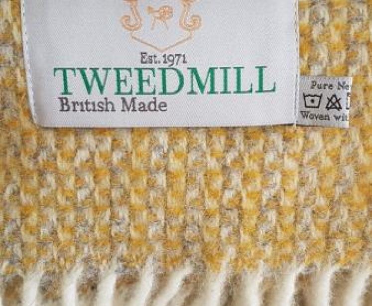 Tweedmill Illusion Yellow and Grey Throw - Image 2