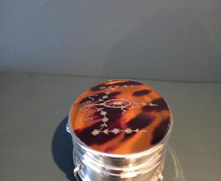 Superb George V Period Silver & Tortoise Shell Jewellery Box - Image 4