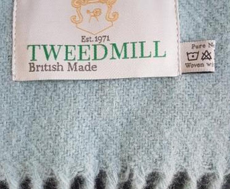 Tweedmill Block Check Duck Egg Throw - Image 2