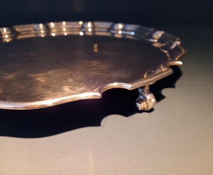 Heavy George III Style Solid Silver Salver - Image 6