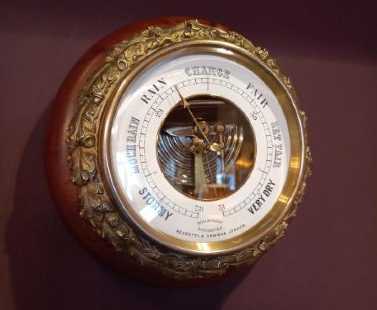 Superb Mid Victorian Skeletonised Negretti Marine Barometer - Image 1