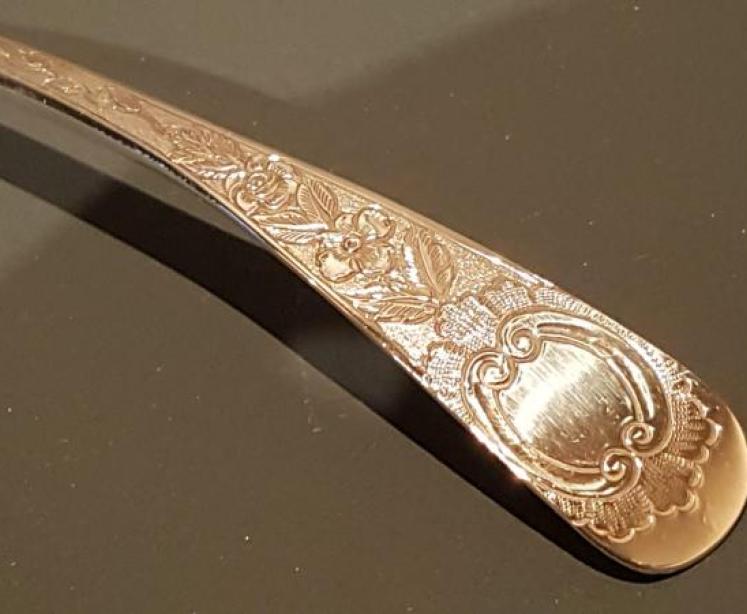George III Dublin Silver Berry Ladle - Image 5