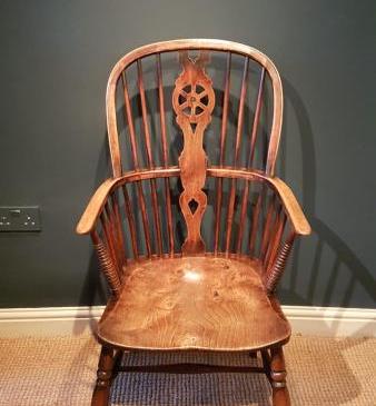 Superb Early Ash and Elm Windsor Chair
