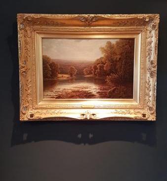 William Mellor Oil on Canvas Barden Tower from Bolton Woods