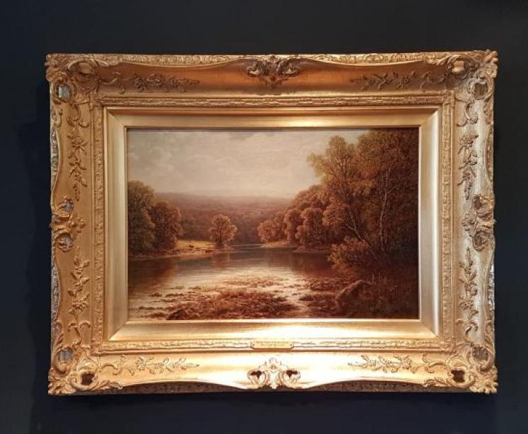 William Mellor Oil on Canvas Barden Tower from Bolton Woods - Image 2