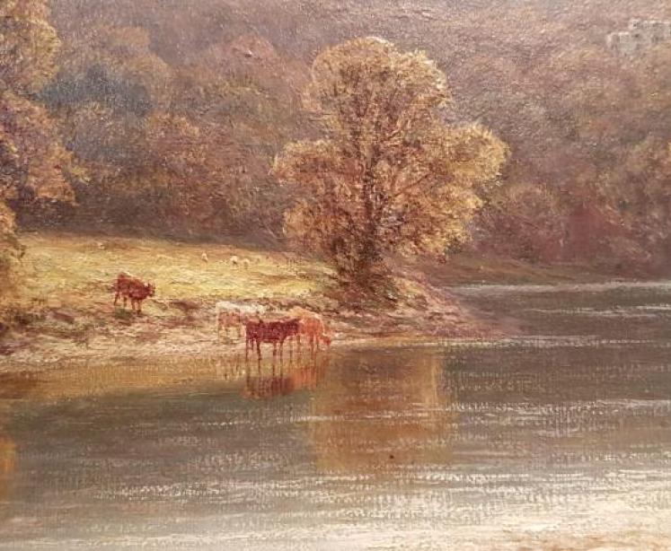 William Mellor Oil on Canvas Barden Tower from Bolton Woods - Image 4