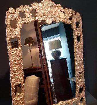 Superb Large Antique Silver Mirror