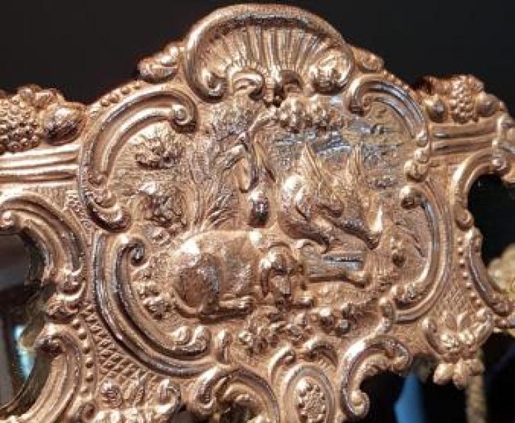 Superb Large Antique Silver Mirror - Image 3