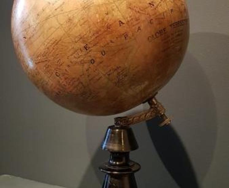 1930's Paris Made Paper Mache Globe - Image 4
