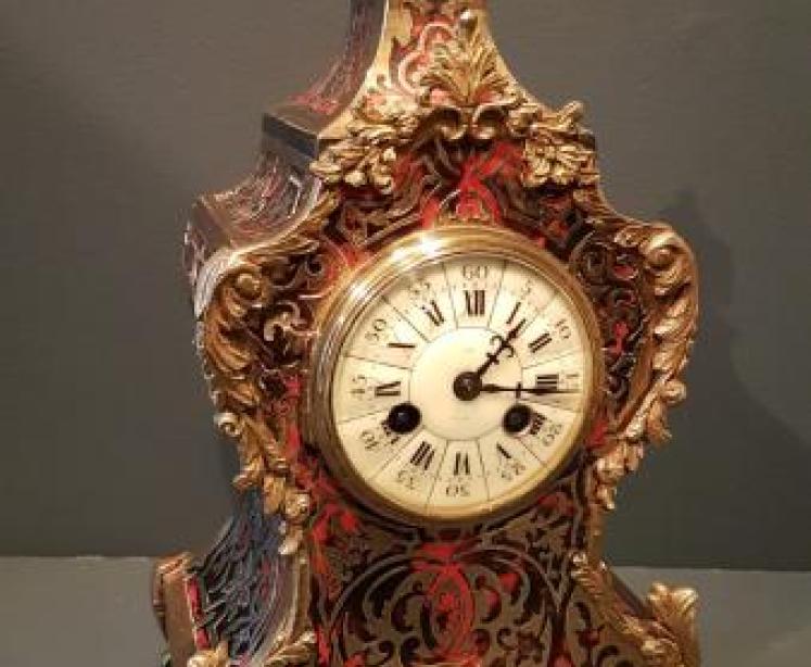 Victorian 8 Day Boule Mantel Clock - Image 1