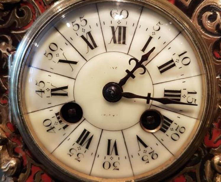 Victorian 8 Day Boule Mantel Clock - Image 3