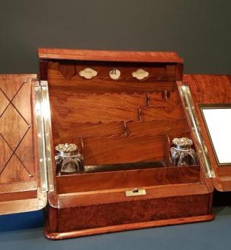 Quality Victorian Walnut Stationary Box