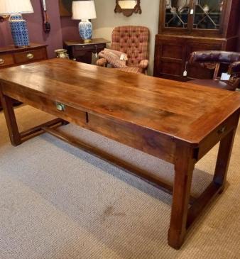 George III Period Elm Planked Top Farmhouse Table