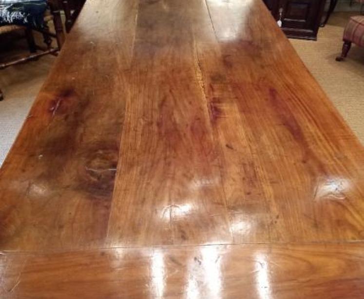 George III Period Elm Planked Top Farmhouse Table - Image 2
