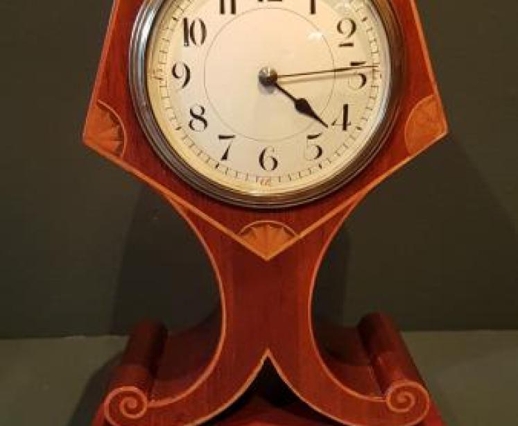 Superb and Unusual Inlaid Mantel Clock - Image 1