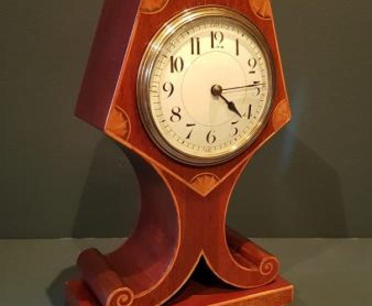 Superb and Unusual Inlaid Mantel Clock - Image 3