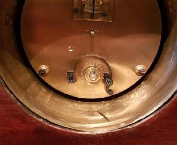 Unusual Edwardian Inlaid Mantel Clock - Image 4